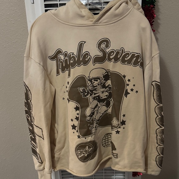 Triple 7 Cream Hoodie